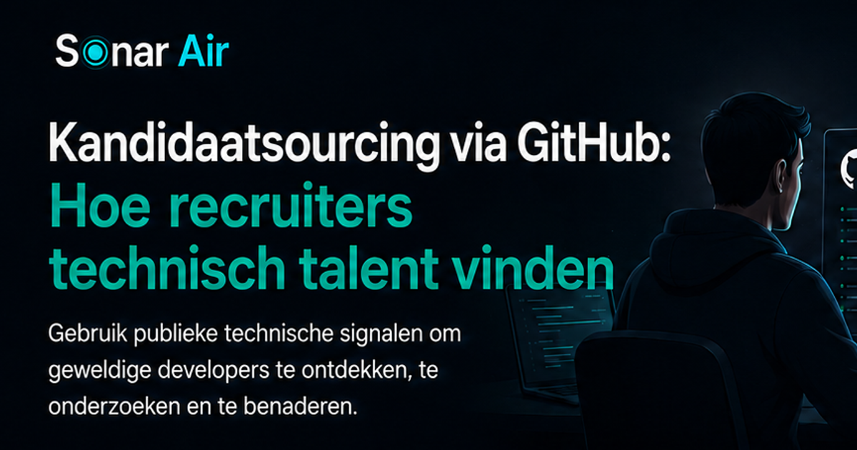 Recruiter die publieke GitHub-activiteit beoordeelt als bewijs bij het onderzoeken van technische kandidaten